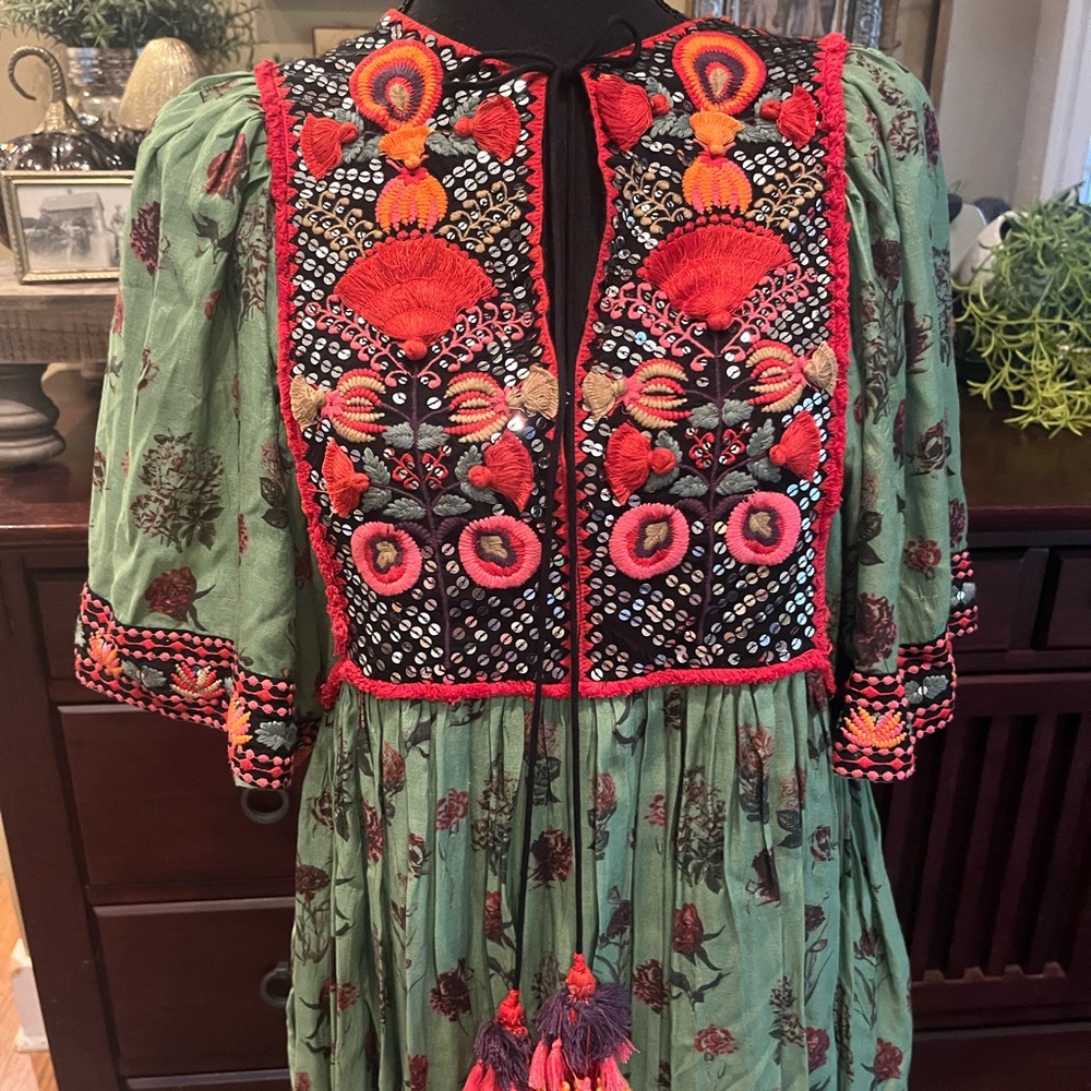 Anthropologie Verb Basil Dress NWT Sz S - Picture 3 of 13